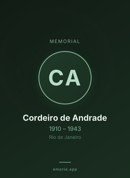 Memorial portrait of Cordeiro de Andrade
