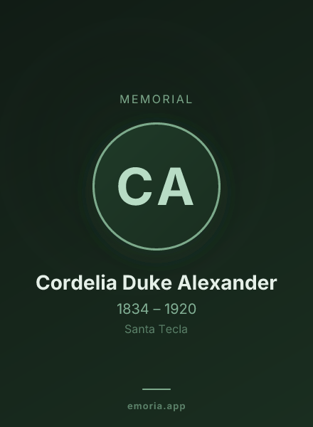 Memorial portrait of Cordelia Duke Alexander
