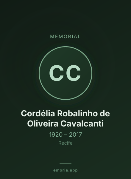 Memorial portrait of Cordélia Robalinho de Oliveira Cavalcanti