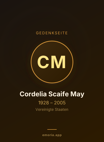 Gedenkportrait von Cordelia Scaife May