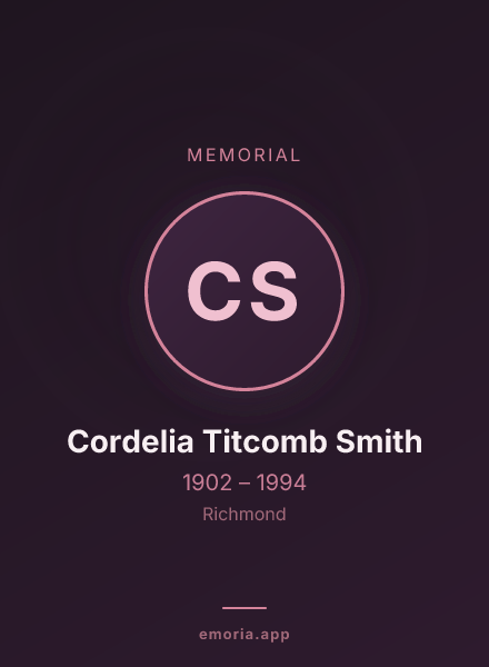 Memorial portrait of Cordelia Titcomb Smith