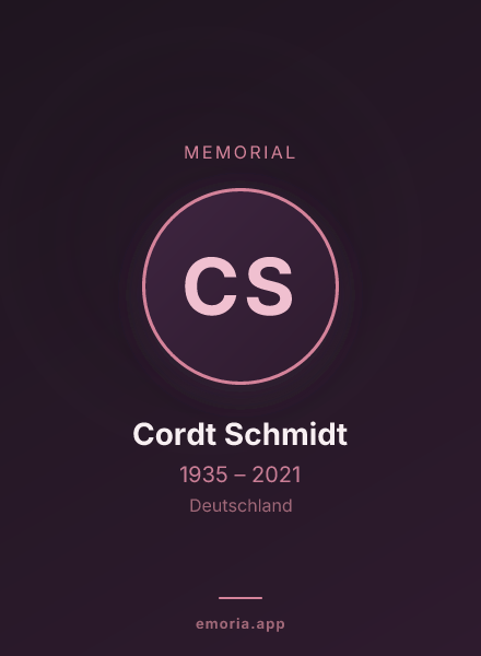 Memorial portrait of Cordt Schmidt