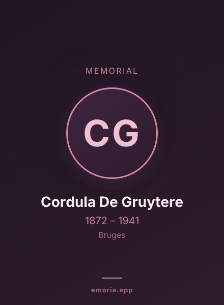 Memorial portrait of Cordula De Gruytere
