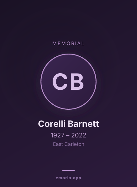 Memorial portrait of Corelli Barnett