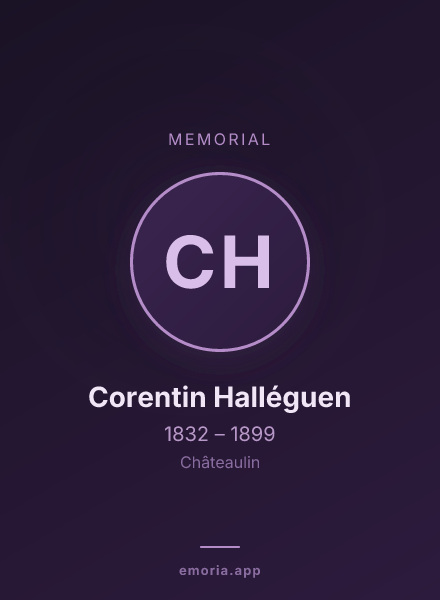 Memorial portrait of Corentin Halléguen