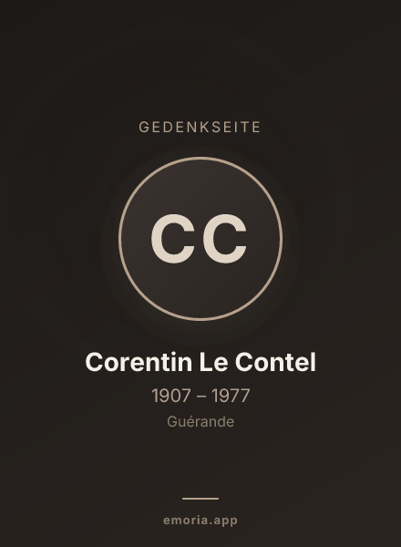 Gedenkportrait von Corentin Le Contel