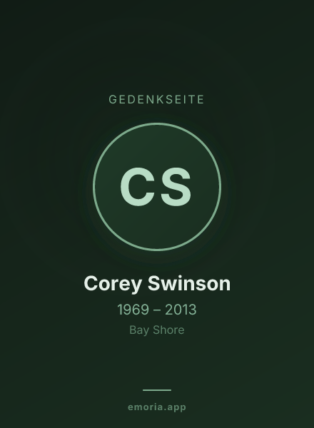 Gedenkportrait von Corey Swinson