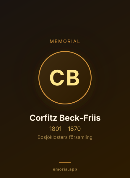 Memorial portrait of Corfitz Beck-Friis
