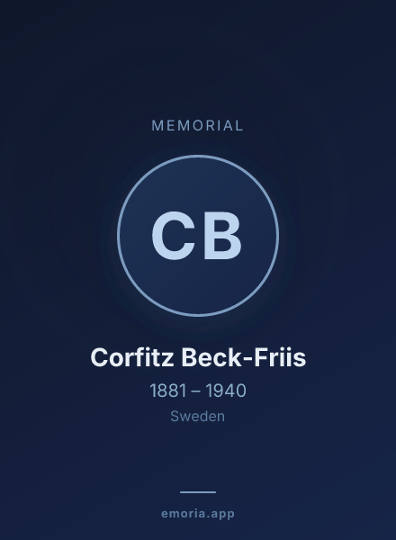 Memorial portrait of Corfitz Beck-Friis