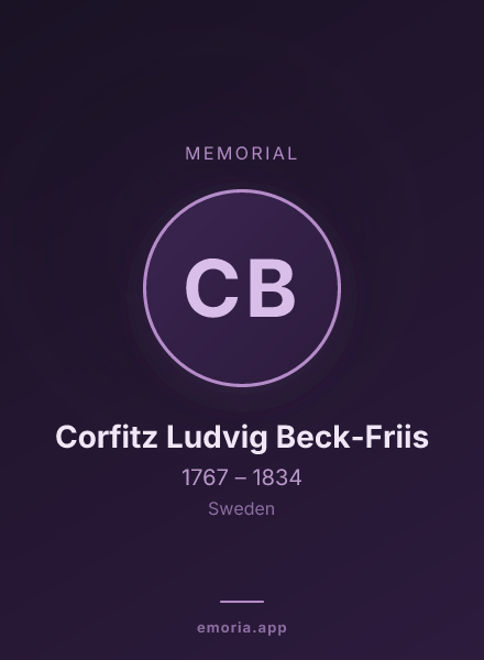 Memorial portrait of Corfitz Ludvig Beck-Friis