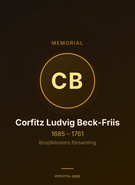 Memorial portrait of Corfitz Ludvig Beck-Friis