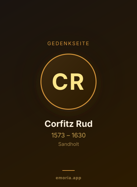 Gedenkportrait von Corfitz Rud