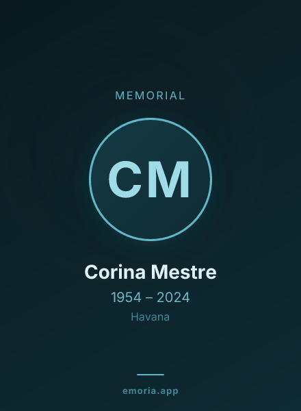 Memorial portrait of Corina Mestre