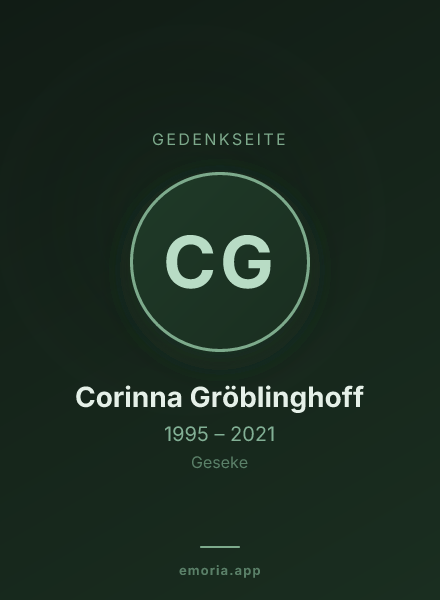 Gedenkportrait von Corinna Gröblinghoff