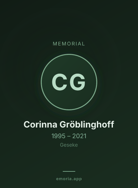 Memorial portrait of Corinna Gröblinghoff