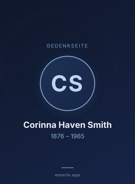 Gedenkportrait von Corinna Haven Smith