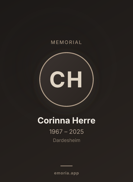 Memorial portrait of Corinna Herre