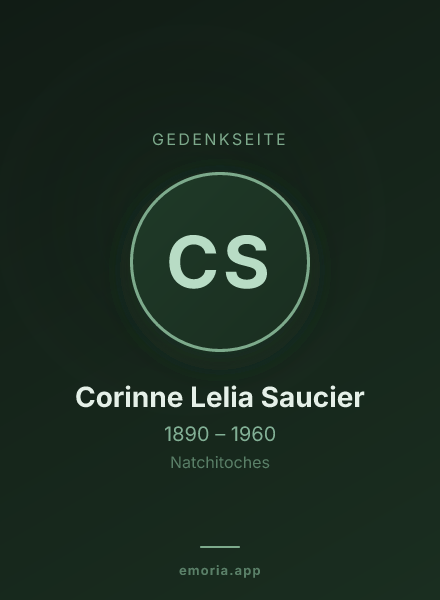 Gedenkportrait von Corinne Lelia Saucier