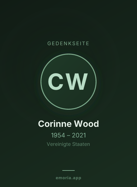 Gedenkportrait von Corinne Wood