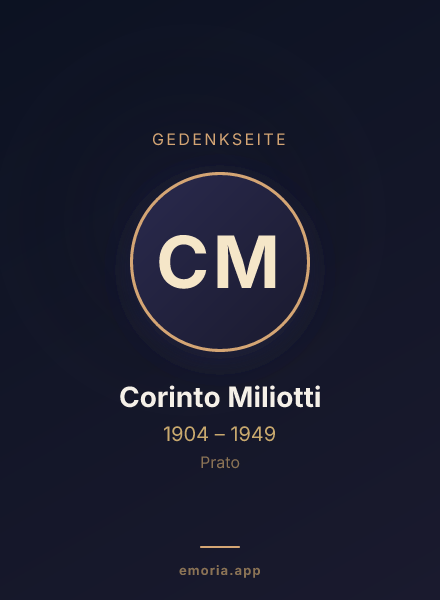 Gedenkportrait von Corinto Miliotti