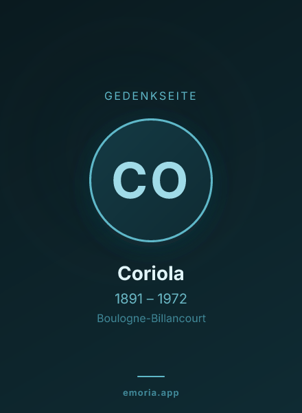 Gedenkportrait von Coriola