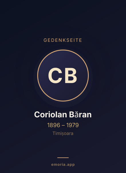 Gedenkportrait von Coriolan Băran