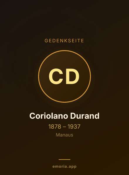 Gedenkportrait von Coriolano Durand
