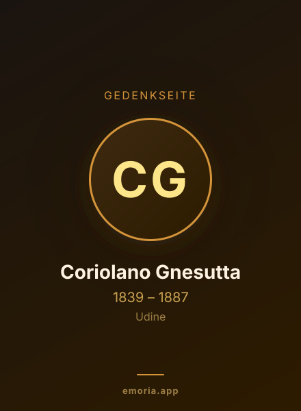 Gedenkportrait von Coriolano Gnesutta