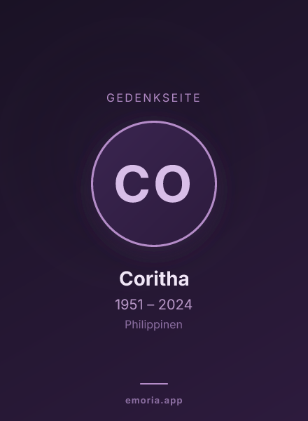Gedenkportrait von Coritha