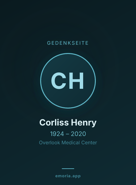 Gedenkportrait von Corliss Henry