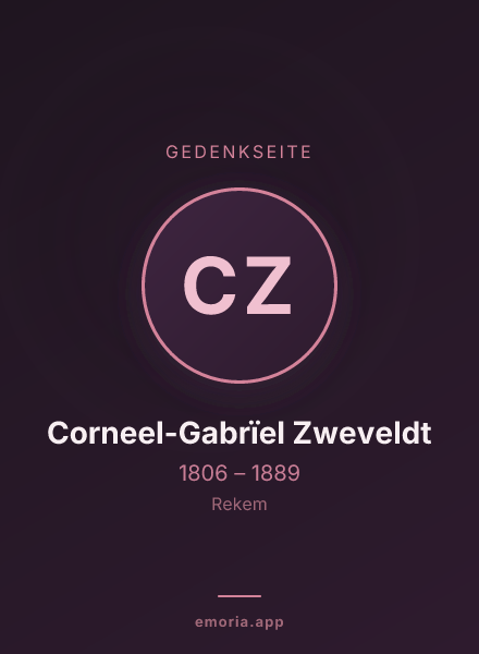 Gedenkportrait von Corneel-Gabrïel Zweveldt