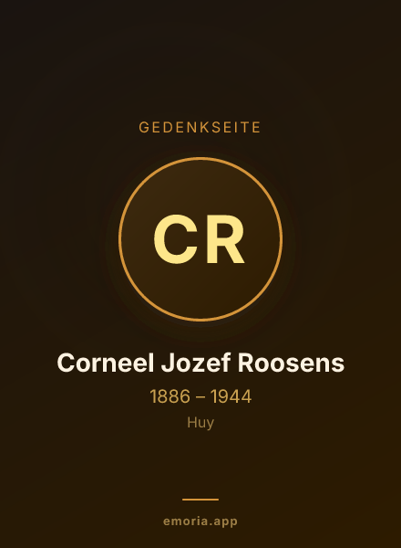 Gedenkportrait von Corneel Jozef Roosens