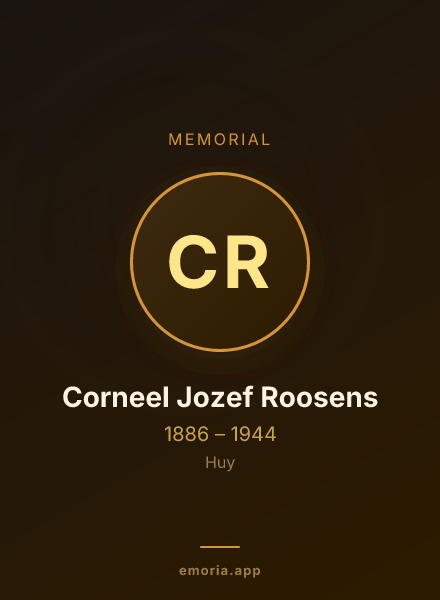 Memorial portrait of Corneel Jozef Roosens