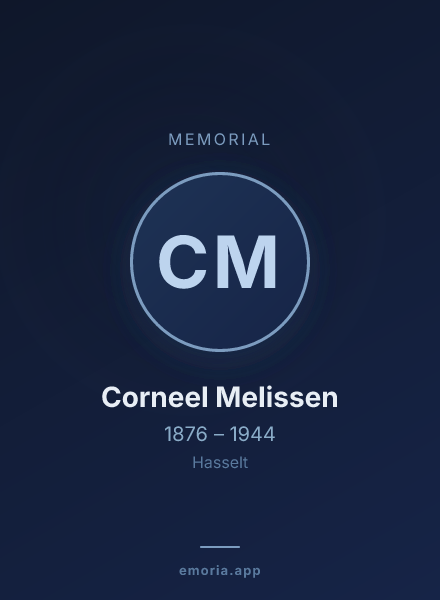 Memorial portrait of Corneel Melissen