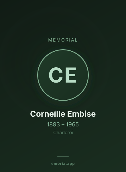 Memorial portrait of Corneille Embise