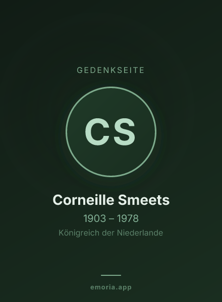 Gedenkportrait von Corneille Smeets