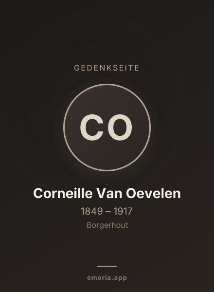 Gedenkportrait von Corneille Van Oevelen