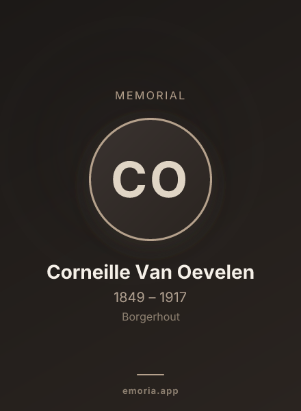 Memorial portrait of Corneille Van Oevelen