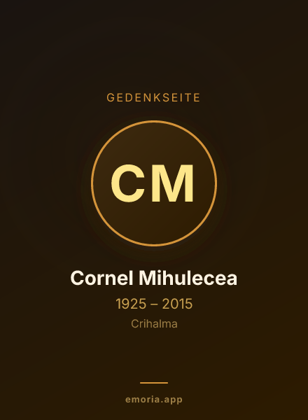 Gedenkportrait von Cornel Mihulecea