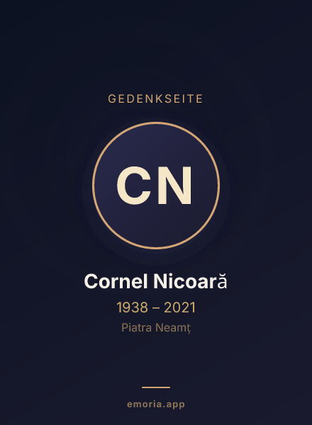 Gedenkportrait von Cornel Nicoară