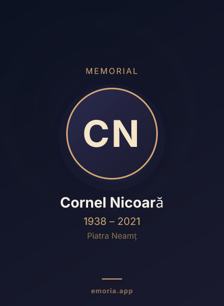 Memorial portrait of Cornel Nicoară