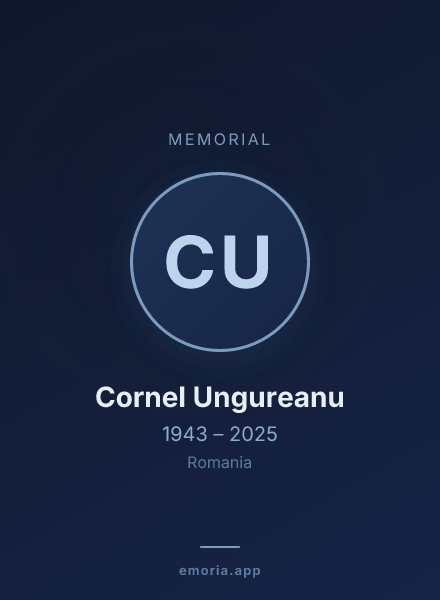 Memorial portrait of Cornel Ungureanu