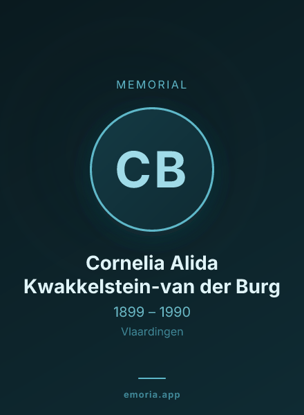 Memorial portrait of Cornelia Alida Kwakkelstein-van der Burg