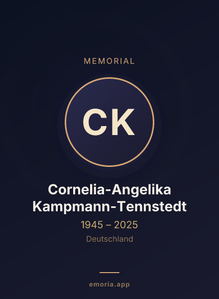 Memorial portrait of Cornelia-Angelika Kampmann-Tennstedt