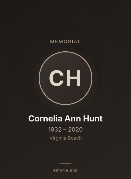 Memorial portrait of Cornelia Ann Hunt