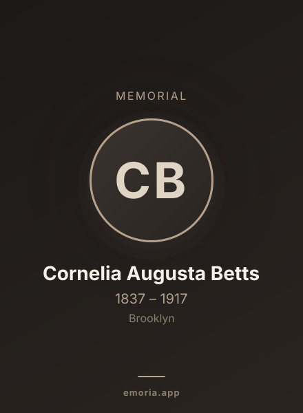 Memorial portrait of Cornelia Augusta Betts