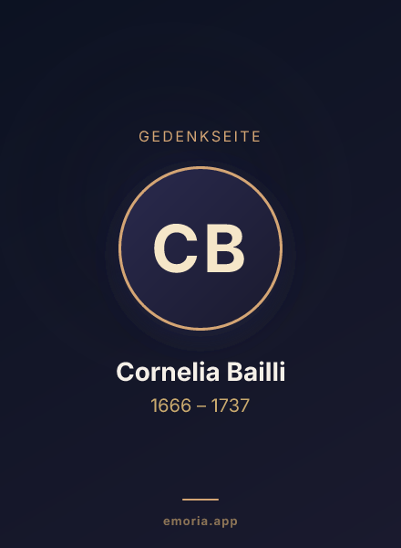 Gedenkportrait von Cornelia Bailli