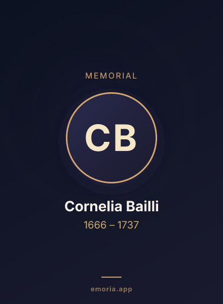 Memorial portrait of Cornelia Bailli