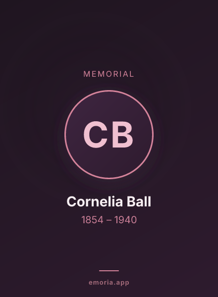 Memorial portrait of Cornelia Ball