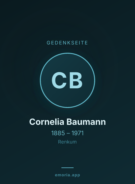 Gedenkportrait von Cornelia Baumann